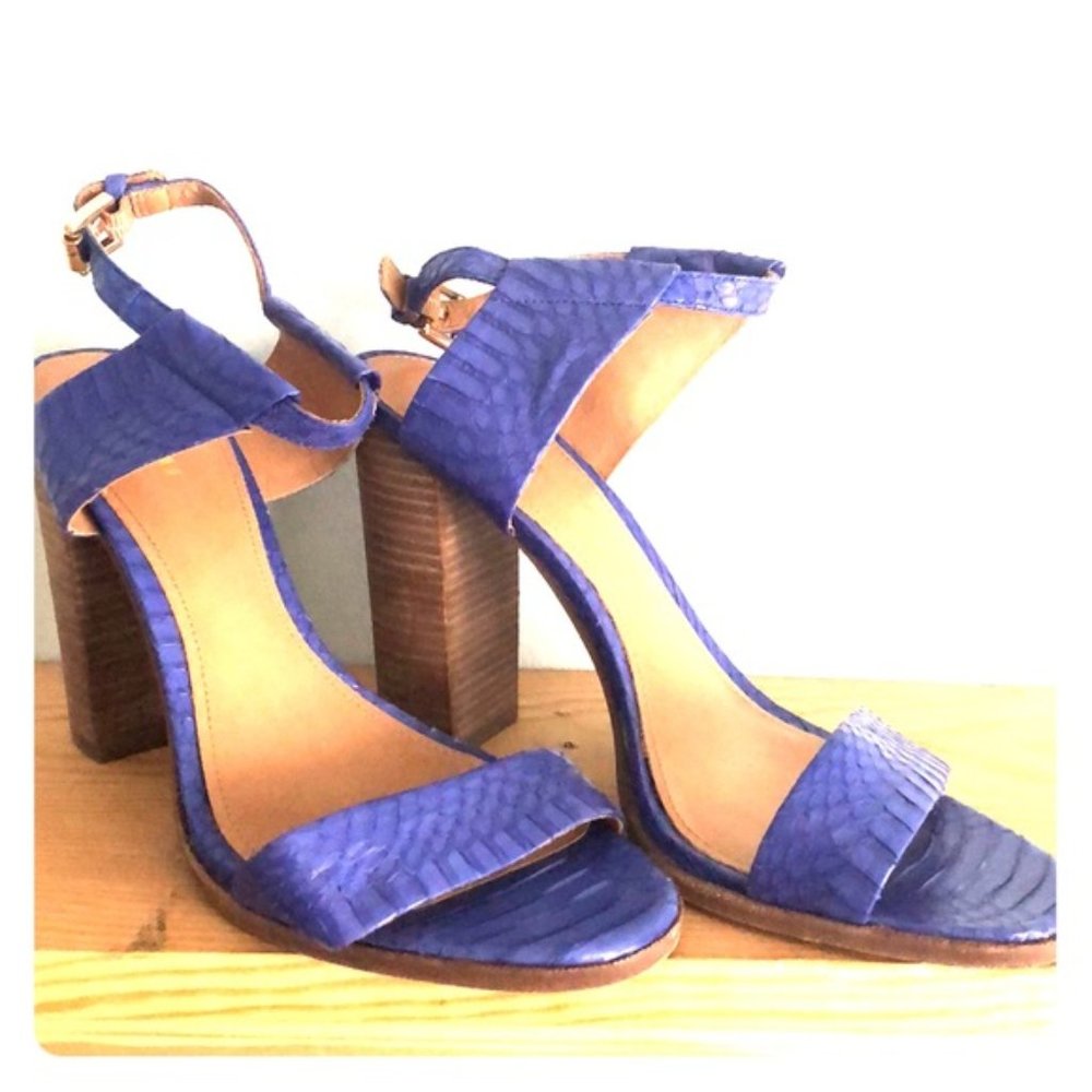 Genuine blue Coach strappy heels